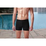 High elastic black swimming trunks