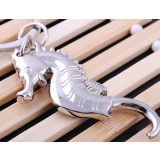 Hippocampal zinc alloy keychain