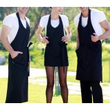 Korean style solid color V-neckline aprons