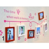 Korean style wood photo frame combination