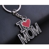 l love mom zinc alloy keychain