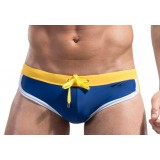 lacing double color men's swim briefs