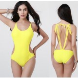 Lacing sexy one-piece swimwear