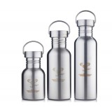 Large caliber stainless steel sport bottle