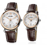 Leather strap round series couple watches