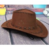 Leather velvet fashion cowboy hat