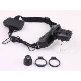 LED 8 lens adjustable head mounted magnifier