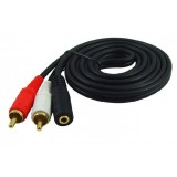 Q-374 audio cable / left and right channels to 3.5 headphone port