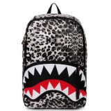 Leopard grain backpack female tide Bag computer bag monster sharks backpack