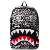 Leopard grain backpack female tide Bag computer bag monster sharks backpack