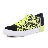 leopard grain mixed colors low cut shoes