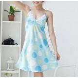 Lovely dot condole belt nightgown