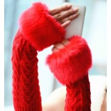 Lovely lady joker imitation rabbit hair winter keep warm gloves