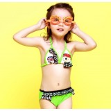 Lovely little girl triangular bikini swimwear