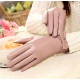 Lovely sheep wool warm leather gloves