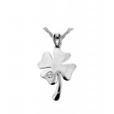 Lucky clover zircon Silver Pendant