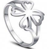 Lucky flower Sterling silver women's ring