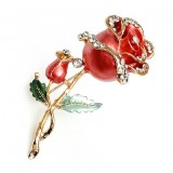 Luxury fashion crystal rose brooch