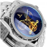 Men discoloration surface automatic mechanical watch