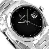 Men minimalist calendar automatic mechanical watch