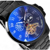 Men's all-black discoloration surface automatic mechanical watch