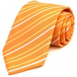 Men's business suits orange striped tie