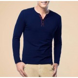 Men's casual long-sleeved T-shirt