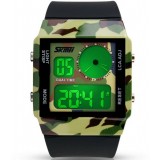Men's dual time display electronics sports watch