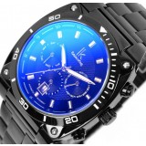 Men's full black multifunctional automatic mechanical watch