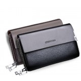 Men's handbags leather Soft leather high-volume business purse