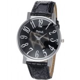 Men's leather band casual watch