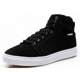 Men's leather high cut skateboarding shoes