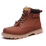 Men's leather snow short boots