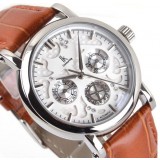 Men's leather strap automatic mechanical watch