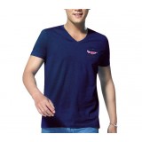 Men's printing V-neck T-shirt