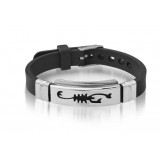 Men's Scorpions belt buckle bracelet in stainless steel