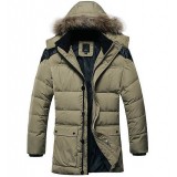 Men's thicker long down jacket