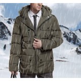 Men's thicker long duck down coat