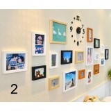 Minimalist clock + photo frame combination