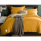 Minimalist double color cotton series 4pcs bedding sheet set