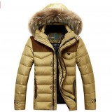 Mixed colors short style Men's duck down jacket