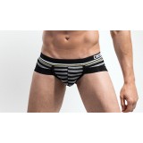 mixed colors stripes men's swim briefs