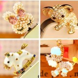 Mobile Rhinestone dust plug for 3.5MM headphone jack