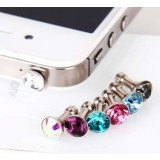 Mobile Rhinestone dust plug for 3.5MM headphone jack