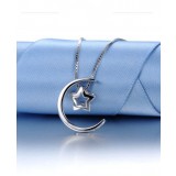 Moon and star Sterling Silver necklace