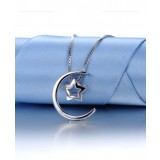 Moon and star Sterling Silver necklace