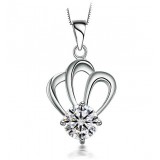 Ms. Silver Crown Crystal Pendant