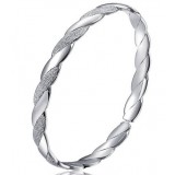 Ms braided silver unique love bracelet