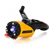 Multi-function hand-charged flashlight