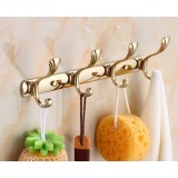 Multi-purpose European style golden bathroom hooks